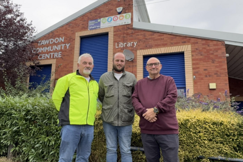 Fawdon and West Gosforth Councillors standing outside community centre