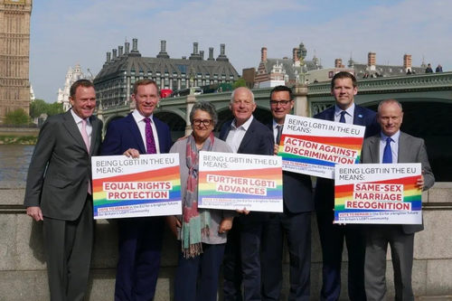 Baroness Liz Barker and other Parliamentarians mark IDAHOBIT 2016