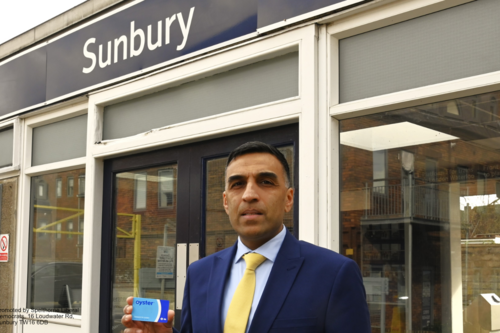 Harry at Sunbury station