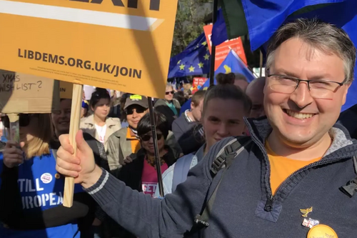 Daniel Norton Marching to Stop Brexit