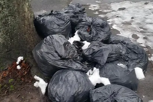 Black bin bags dumped on Bessborough Road