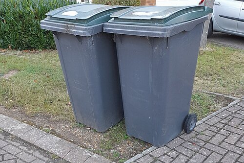 Two garden waste bins