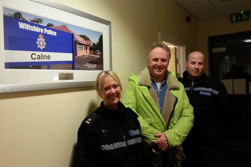 Brian Mathew with Calne Police