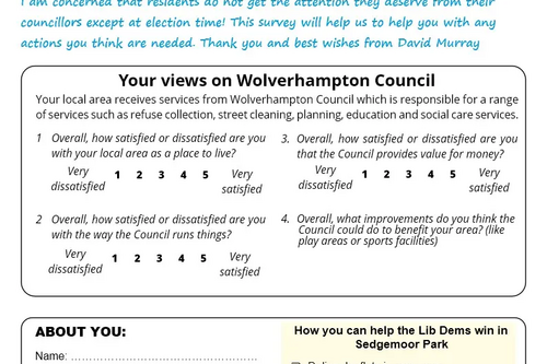 Sedgemoor Park Residents Survey