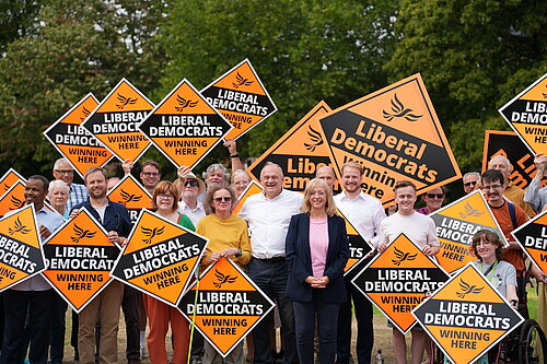 Ed Davey and Liz Jarvis