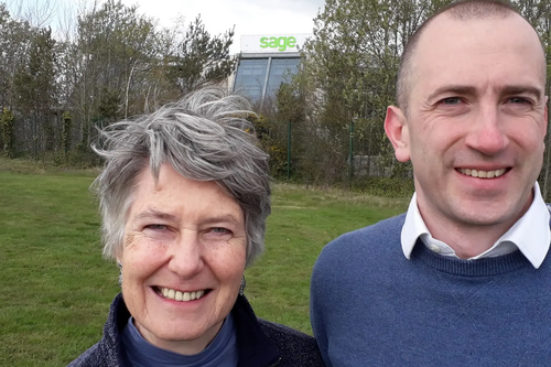 Former MEP Fiona Hall and Dr Aidan King