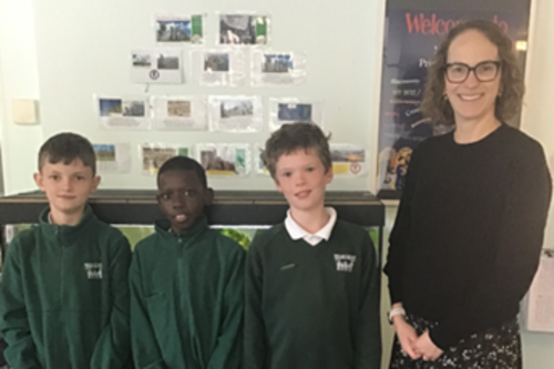 Alison with the debate club at Harlands