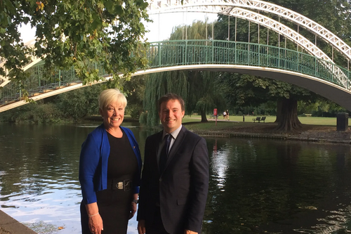 Councillor Henry Vann with Dr Barbara Gibson MEP
