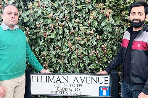 Lib Dem Cllrs Amjad Abbasi and Asim Naveed in Elliman Ward