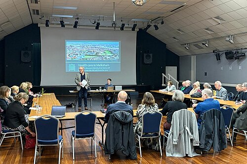 Brian at the Health Meeting in Melksham