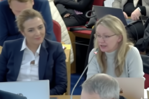 Cllr Allcott (r) with Cllr Sam Ammar in Thursdays (6th) Full Council meeting