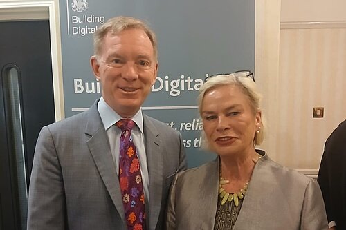 Rachel Gilmour with Minister Chris Bryant 