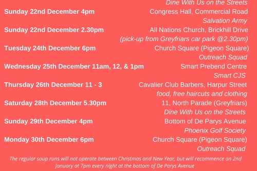 Christmas Meals for Rough Sleepers in Bedford