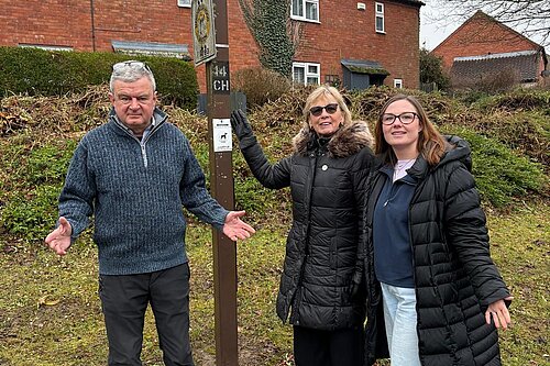 A dark footpath and the light out for months