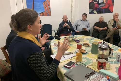 Julia Aglionby Lib Dem - Tea and Politics session Carlisle