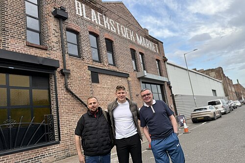 Carl Cashman outside Blackstock Market