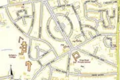 Map of Kings Road, Chelmsford