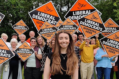 Chelsea Whyte and supporters