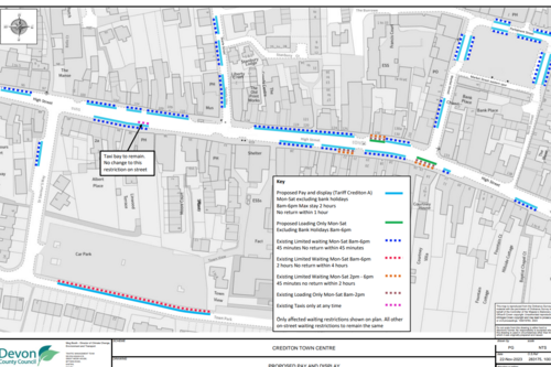 Proposed Crediton Paid Parking Zones