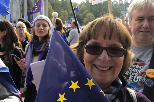 Margaret Rees at People's Vote March October 2018