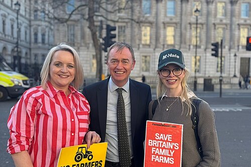 Tim with Cumbrian farmers in Westminster