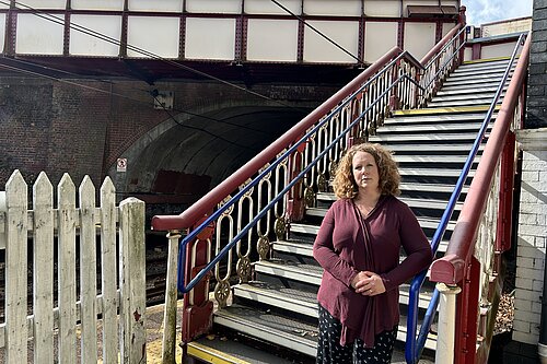 Alice Delemare at Davenport Station