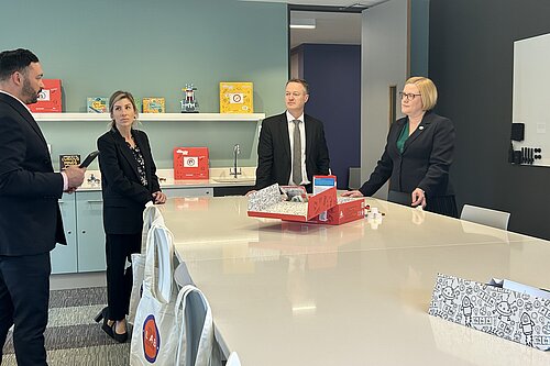 Zöe Franklin MP with PE Ltd CEO Greg Grimshaw