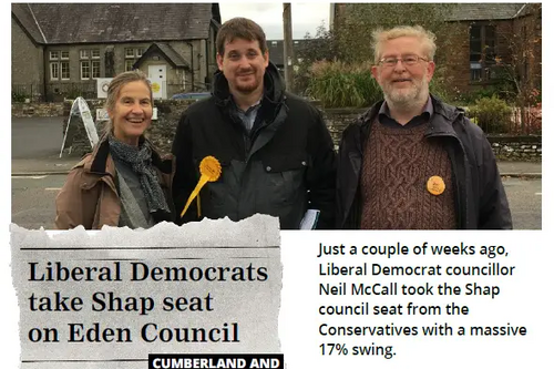 Penrith EA Leaflet - Lib Dem's winning in Cumbria