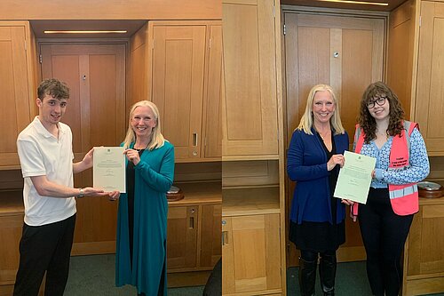 Roz Savage South Cotswolds MP with Ben Thornbury and Heather Kent