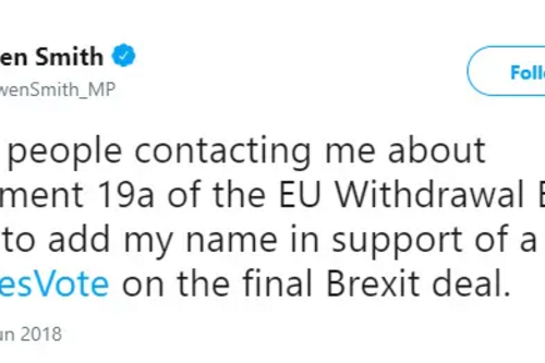 Owen Smith backs Amd 19a