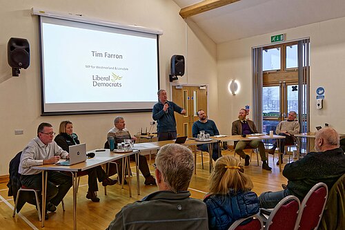 Tim at the Murton broadband meeting
