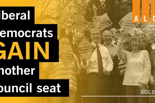 By election win banner