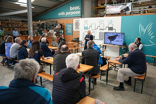 Roz Savage MP talking at Cotswolds Lakes Launch Day