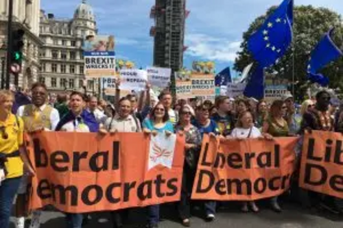libdems at Brexit march