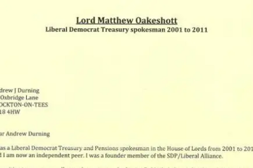 Oakeshott Pretends to be a Lib dem