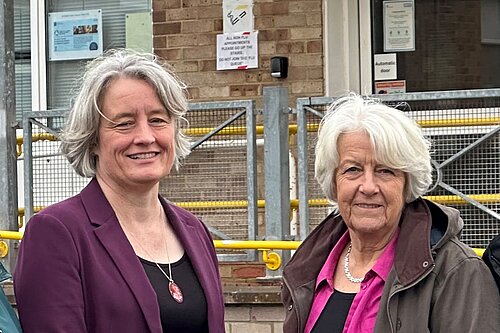 Cllr Maggie Tyrrell and Claire Young MP