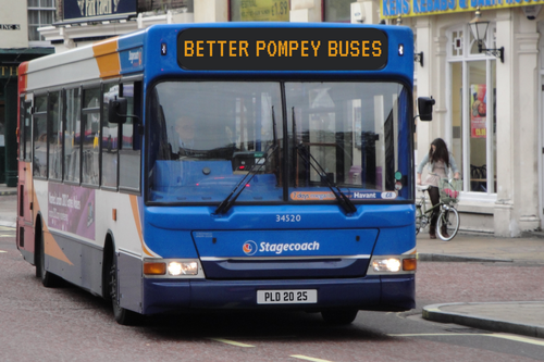 A bus with the wording 'Better Pompey Buses'