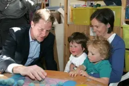 Nick Clegg at Pre School