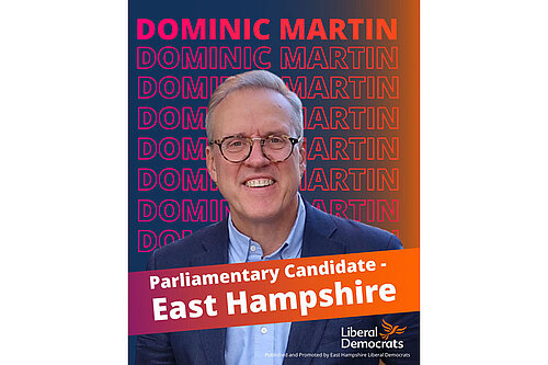 Dominic Martin has been re-selected as the Liberal Democrat Parliamentary Candidate for East Hampshire