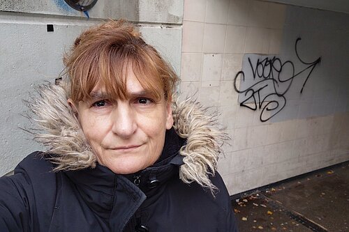 Cllr Athena Zissimos at Hanger Hill Subway