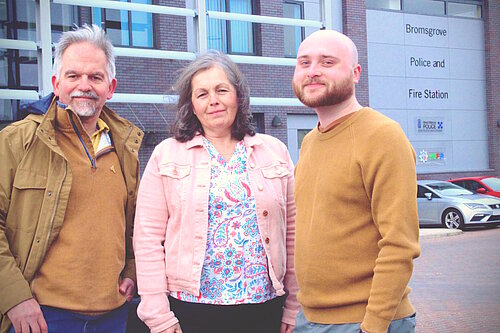 Councillors Evans and Nicholl with West Mercia Police and Crime Spokesperson Sarah Murray