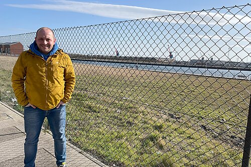 Cllr Sam Bennett at Langdon Road Park Site