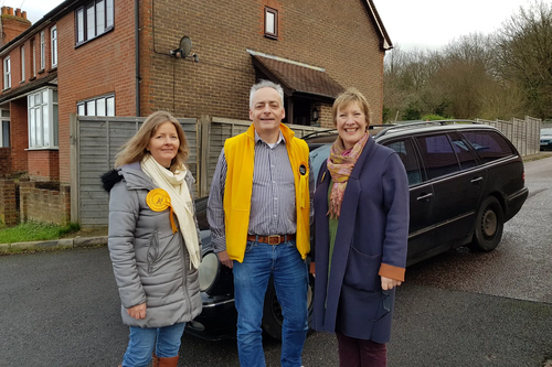 Gareth Owen-Williams canvassing in Crowborough Jarvis Brook