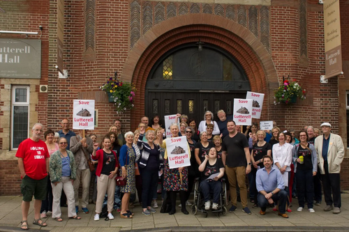 Activists gathering outside Lutteral Hall