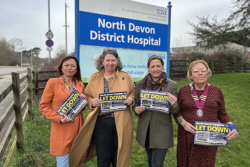 Lib Dem candidates Kerry O’Rourke, Claire Davey-Potts, Cheryl Cottle-Hunkin, and Rachel Clarke