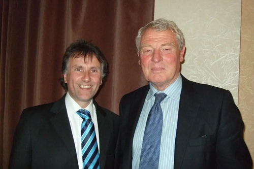 Chris Bowers with Paddy Ashdown in 2008
