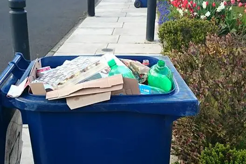 Overflowing bins