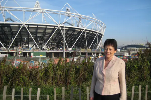 Sarah Ludford MEP at Olympic site