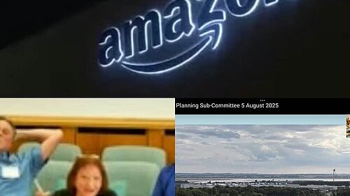 Intrusive Amazon sign in East Yorkshire