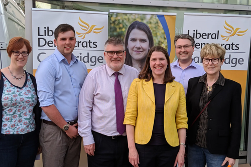 Jo Swinson with Bedford Liberal Democrats